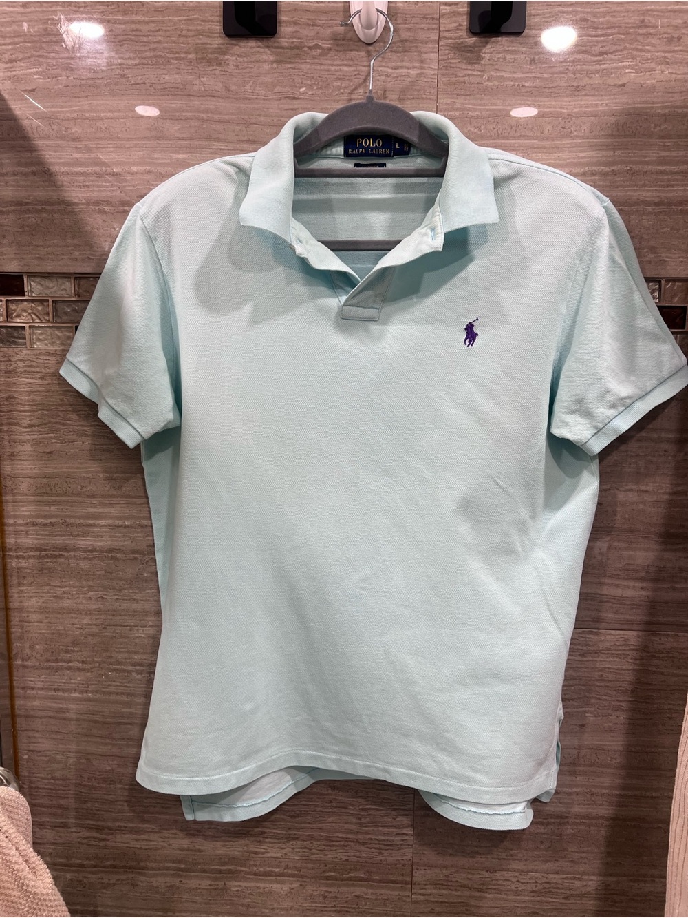 Polo by Ralph Lauren Men’s Light Mint Classic Pique Polo Shirt L Tiffany